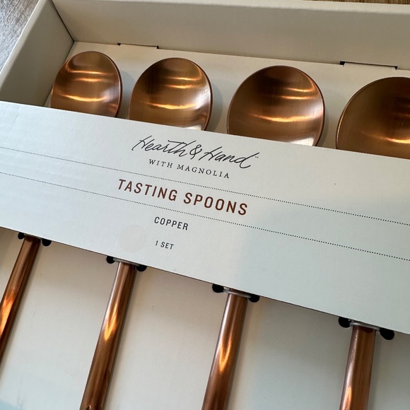 Hearth & Hand Magnolia Stainless Steel Tasting Spoons Copper Finish Set of 4 - Picture 5 of 9